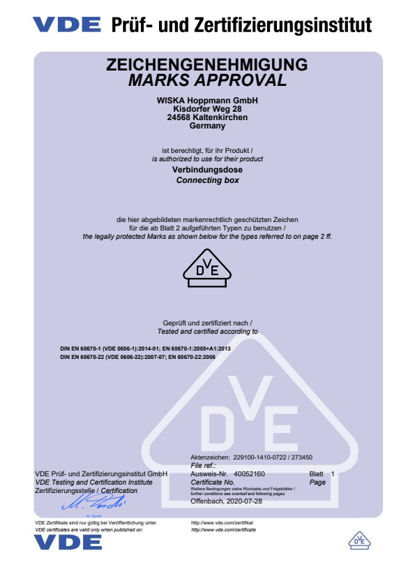 

VDE Prüf  und Zertifizierungsinstitut

